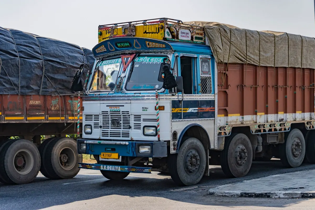 TATA truck on a highway